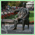 City Park life size Bronze man sculpture a Man sitting in a Chair